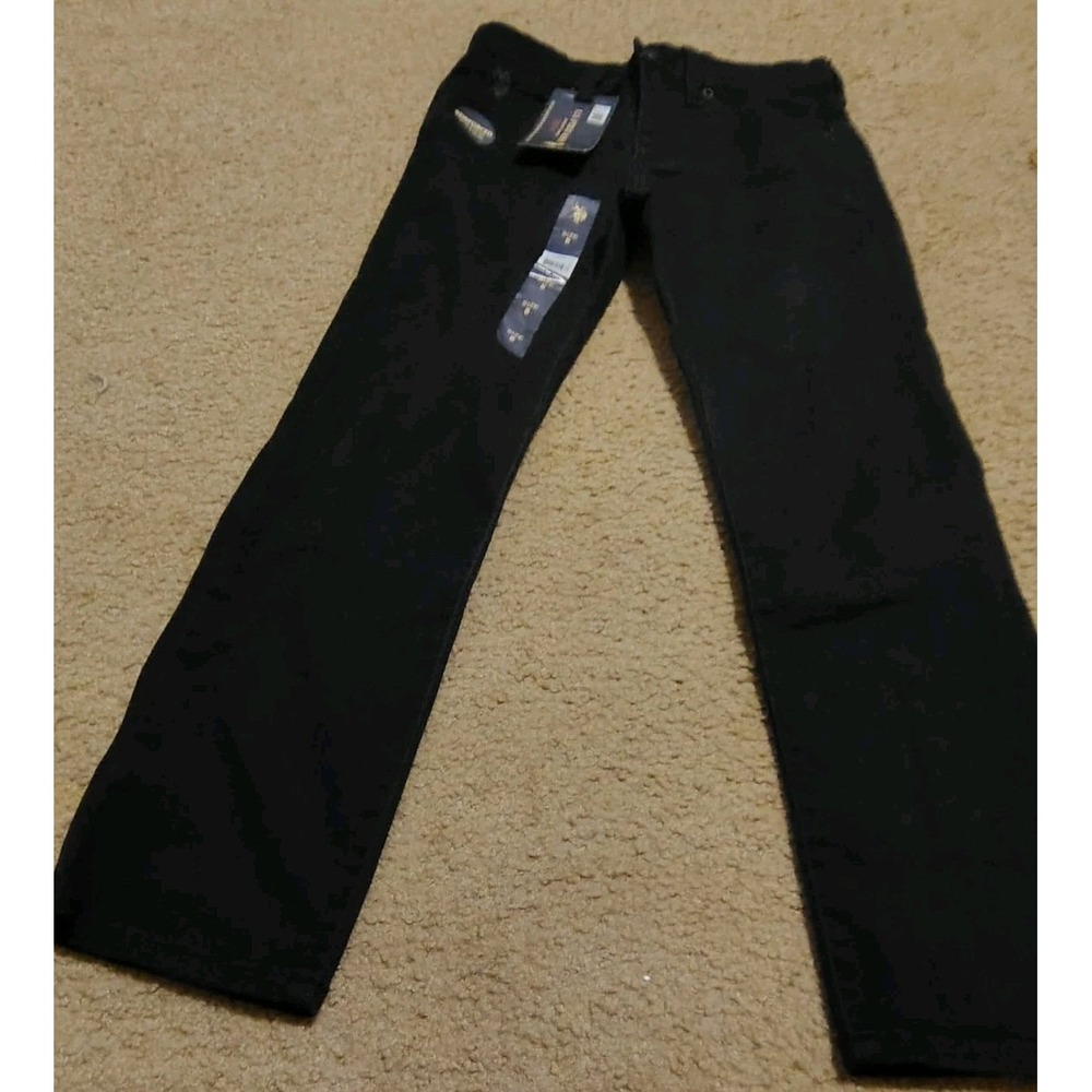 NWT U.S. Polo Assn Boys Size 8 Black Straight Twill Pant‎